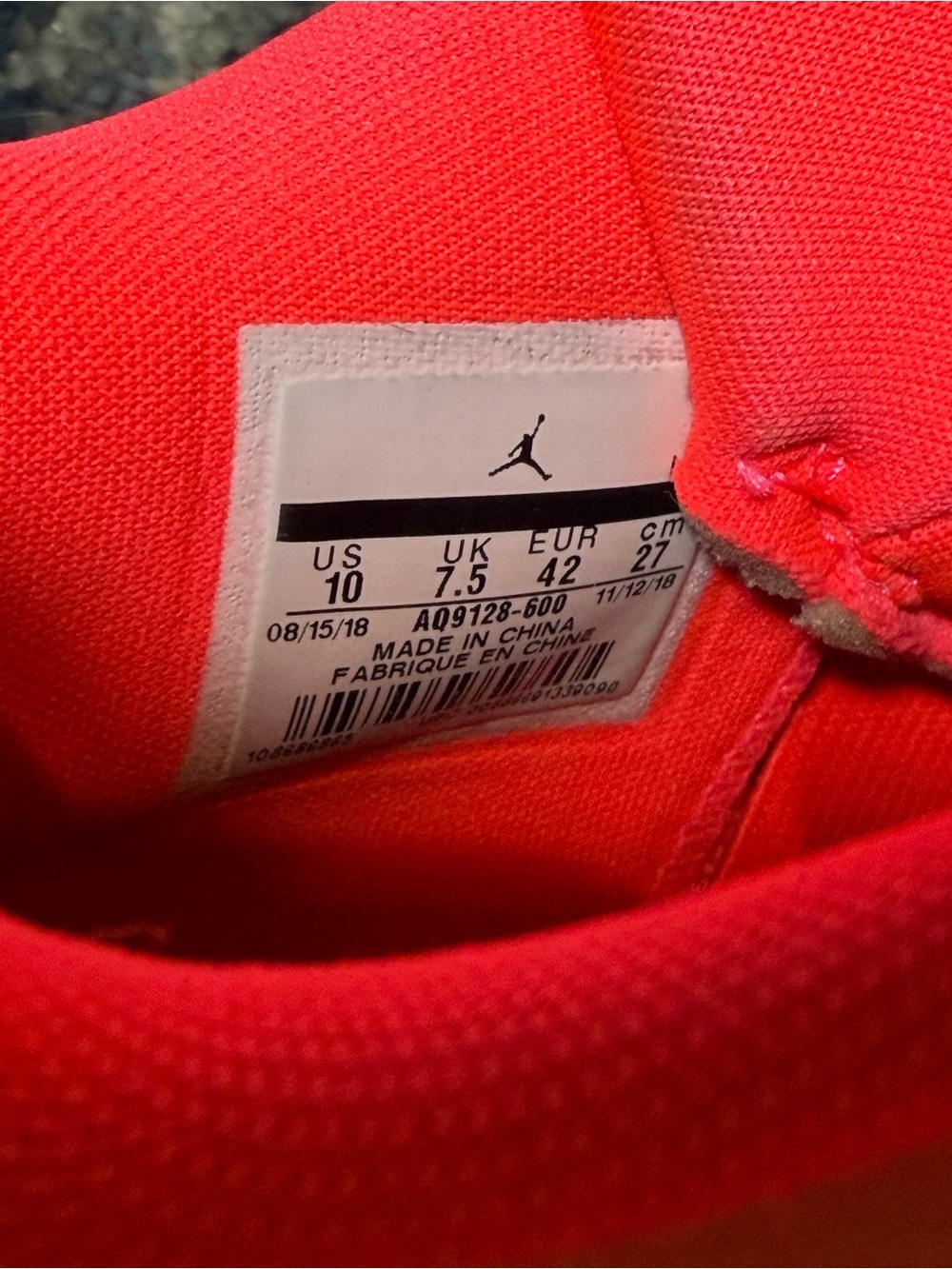 Nike Air Jordan 4 Retro NRG Hot Punch Women's Size 10 - Picture 8 of 10